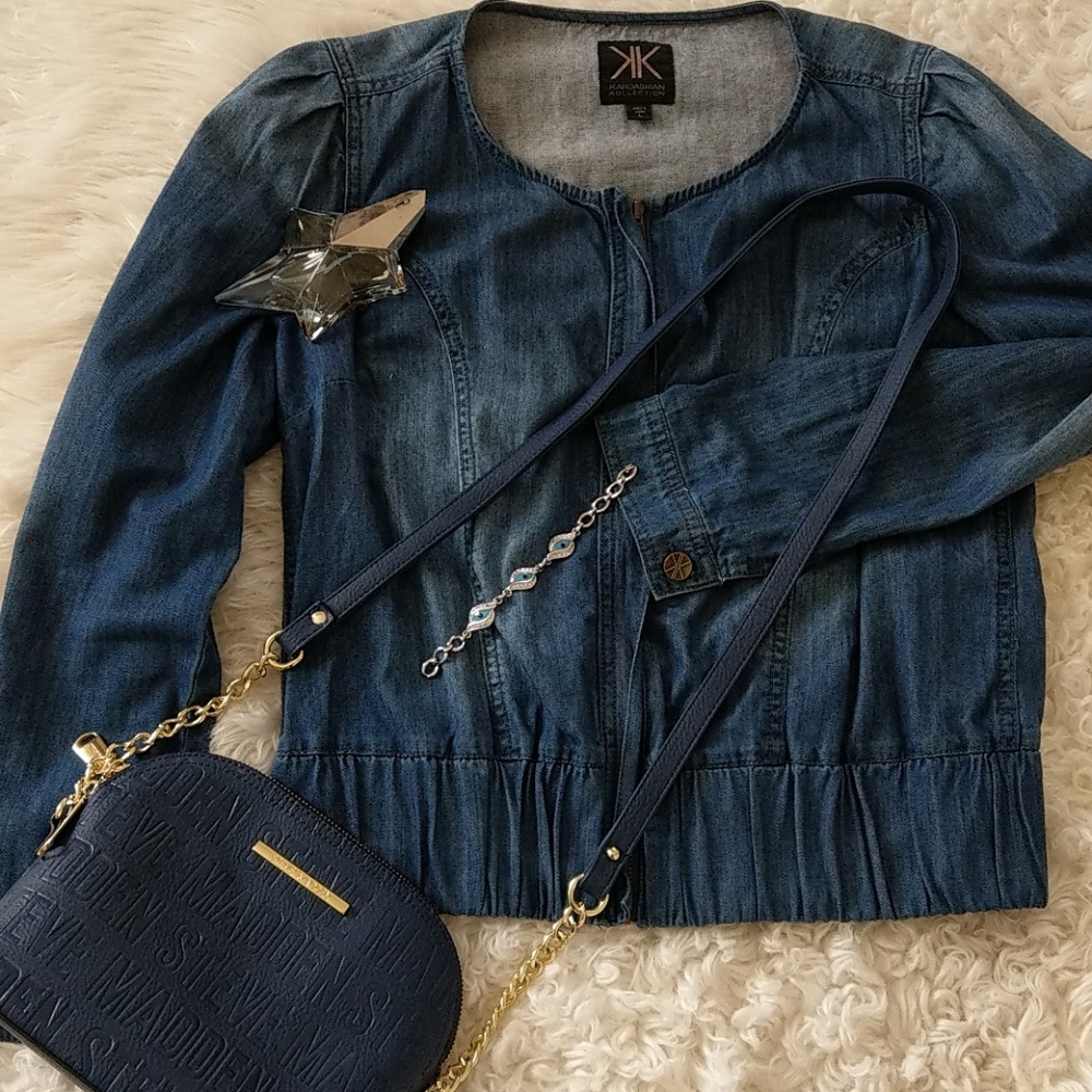 Denim stylish Kim Kardashian kollection jacket - Picture 1 of 4